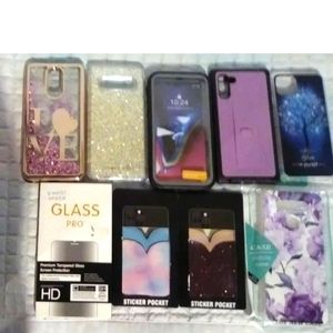 9 piece lot of random cell phone accessories